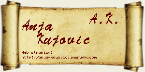 Anja Kujović vizit kartica